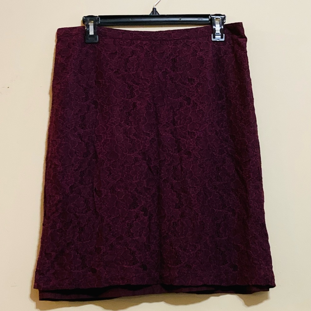 Banana Republic Deep Burgundy Pencil Skirt